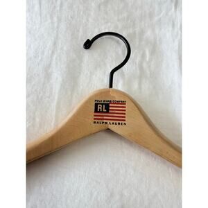 Polo Ralph Lauren | Brown Wood Curved Coat Hanger Vintage | Flag
